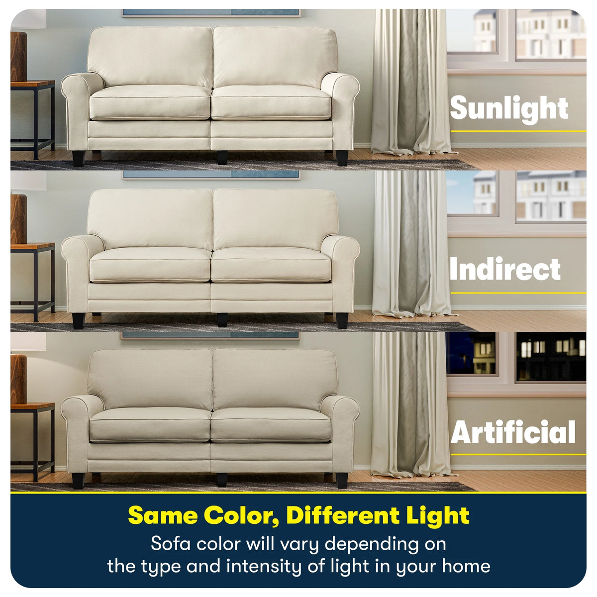 Serta Copenhagen 78" Rolled Arm Sofa with Removable Covers Dark Brown