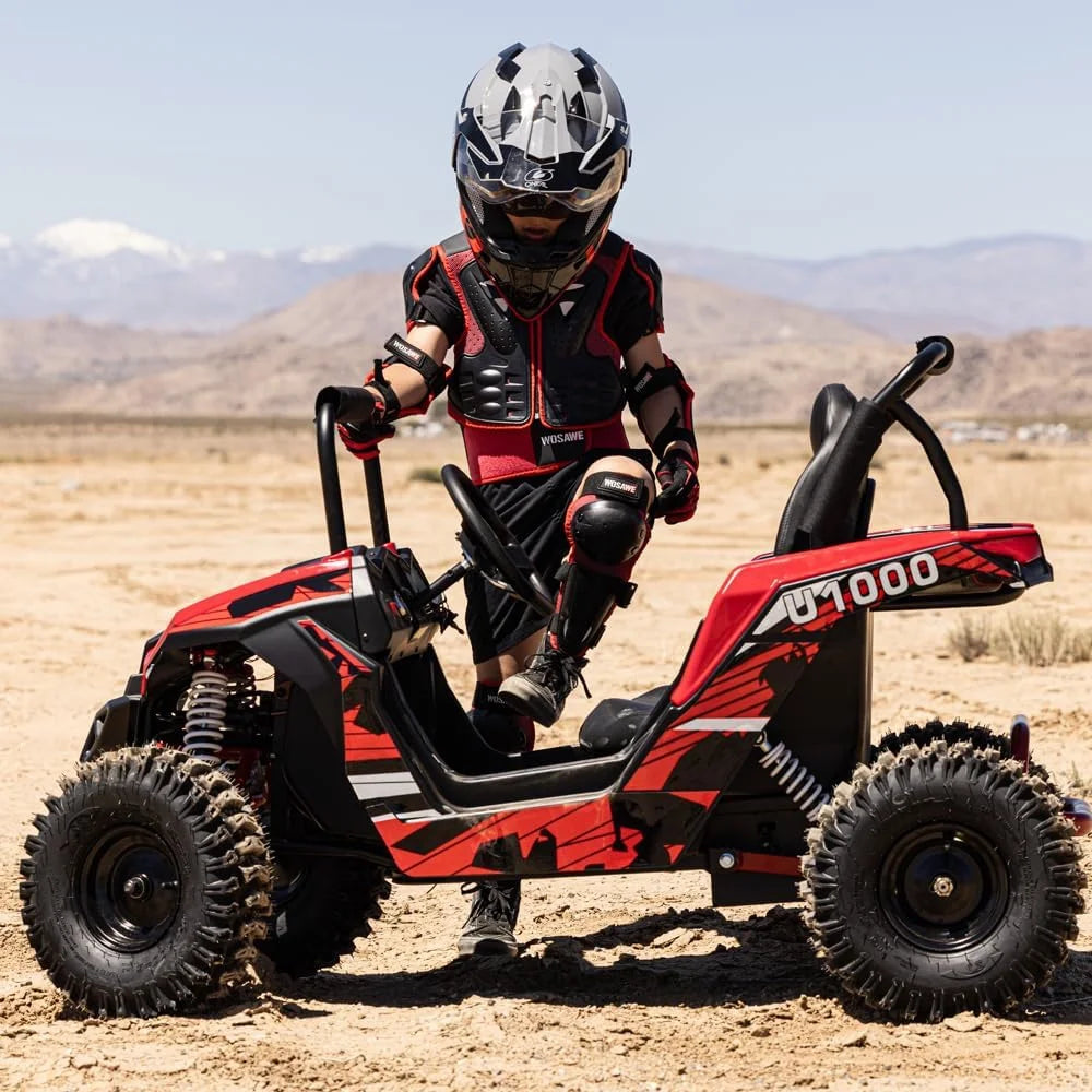 UTV Ride on Car (Large), 48V Shock Absorber Electric Vehicles with Disk Brake, Gear Switch, Steel Frame, Off-Road Tire, Flexible Seat Belt and Seat, Three-Speed Parental Limit-Lock Function