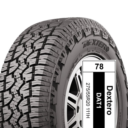 Dextero All Terrain DAT1 P275/55R20 111H Fits: 2007-08 Toyota Tundra Limited, 2021 Toyota Tundra TRD Sport Premium