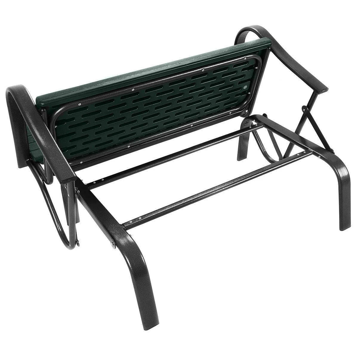 Costway Outdoor Patio Swing Porch Rocker Glider Bench Loveseat Garden Seat Steel