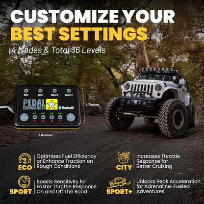 PEDAL COMMANDER for Jeep Wrangler JK 2006-2018 Throttle Response Controller Fits: Unlimited, Sport, Sahara, Rubicon, Mojave, 2.8L 3.6L 3.8L, Jeep Wrangler Accessories