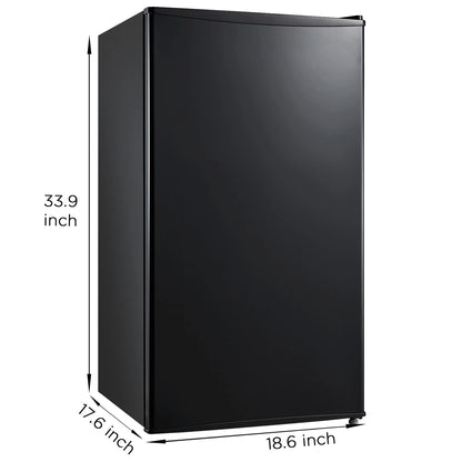 Mainstays 3.3 Cu. ft. Single Door Mini Refrigerator, Black