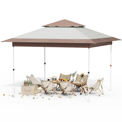 Pirecart 12' x 12' Pop-up Canopy Tent Waterproof Outdoor Gazebo Shelter with Wheeled Bag, Instand Canopy , White
