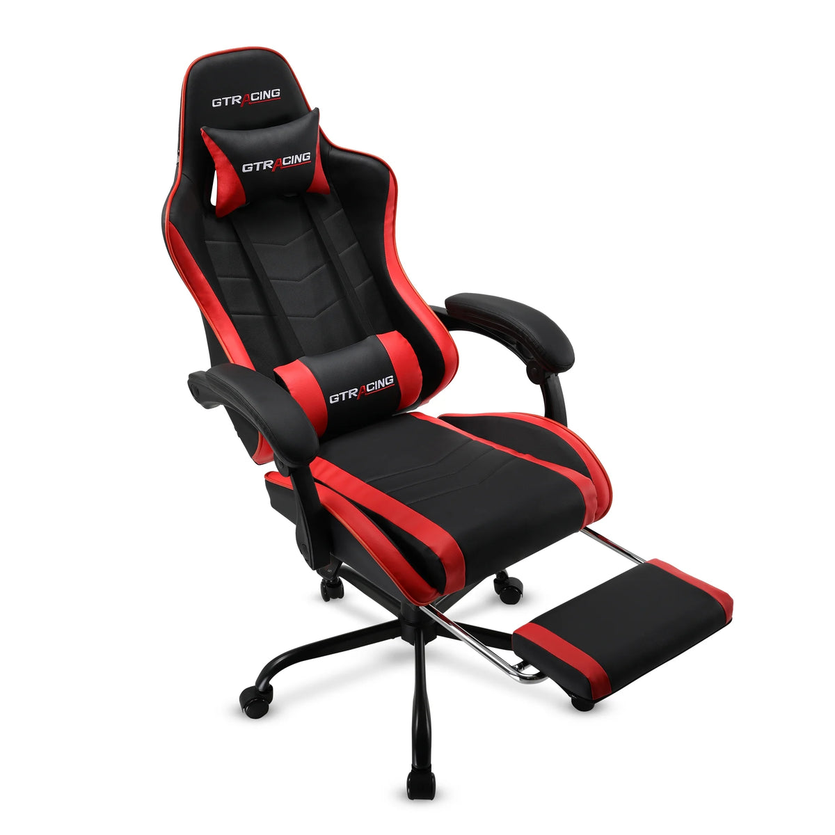 GTRACING GTWD-200 Ergonomic Gaming Chair with Adjustable Pillows and Footrest , White