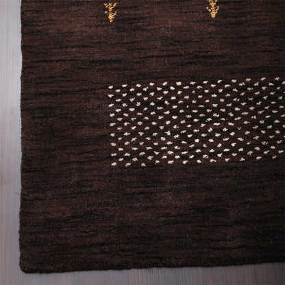 Rugsotic Carpets Handmade Rugs Hand Knotted Loom Rectangle 3'x5' Orange Wool for Indoor Use
