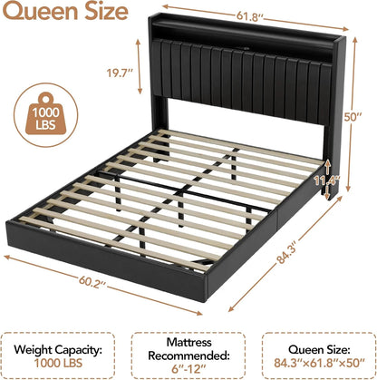 WhizMax Under Bed Storage Platform Bed Frame, Queen