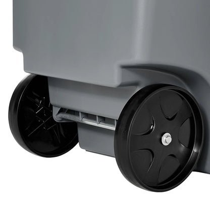 Rubbermaid Commercial Brute Rollout Container Square Plastic 50gal Gray 9W27GY