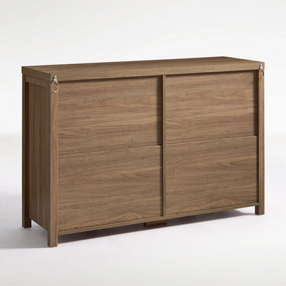 ARKANTOS Wooden 6 Drawer Double Dressers, Wide Chests of Drawers for Bedroom, Natural Oak