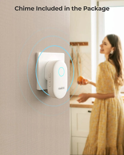 Reolink 2pcs Doorbell(PoE Version) 180�� Diagonal, 5MP IP Security Camera with Chime, Secured Local Storage, No Monthly Fee
