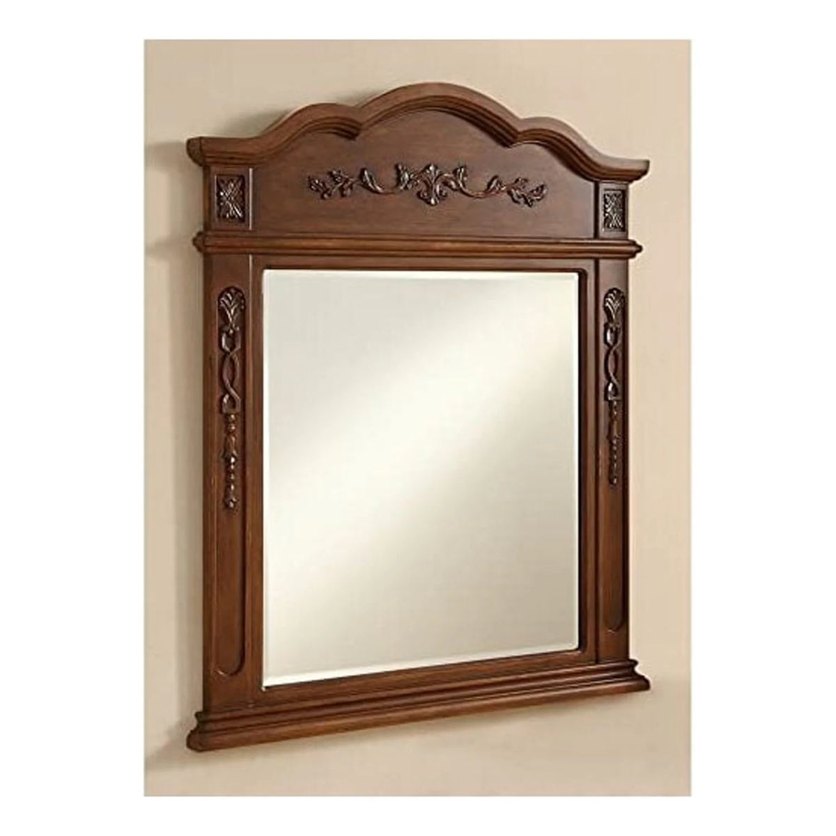 32 in. Traditional Mirror in Antique Beige
