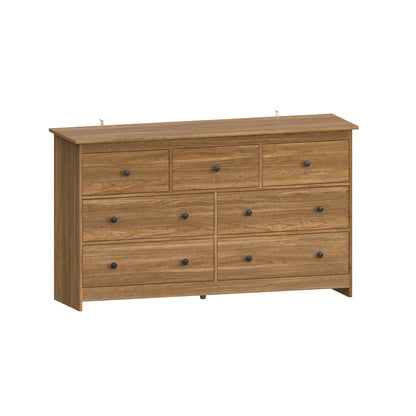 YouTrend 7 Drawer Dresser,White Dresser for Bedroom Drawer Organizer Storage Drawers,Wood Adult Storage Cabinet Living Room Hallway