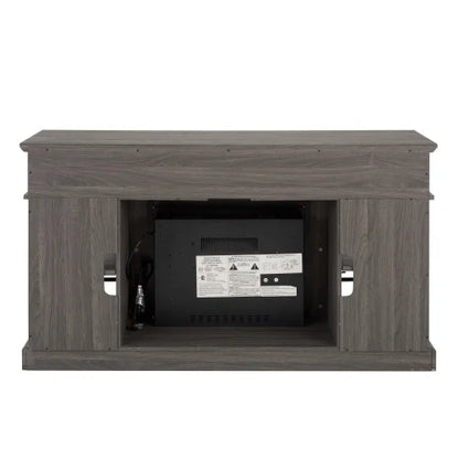 TV Stand with Fireplace, 58" Electric Fireplace Heater TV Stand for 65" TVs, Wood Fake Fireplace Heater, Dark Walnut Electric Fireplace Entertainment Center
