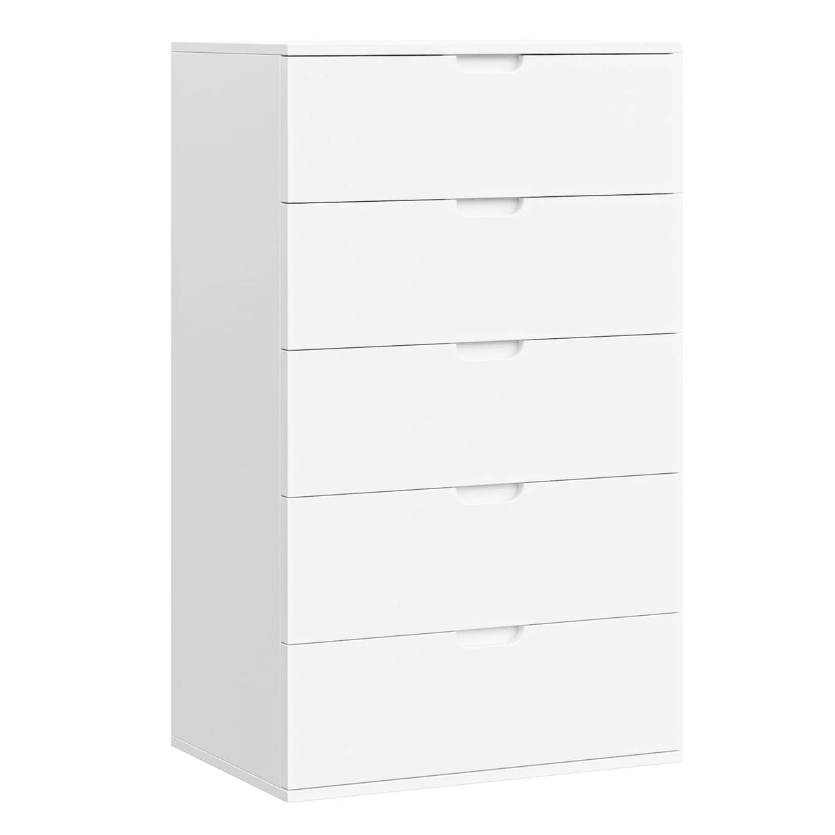 Homfa 5 Drawers Dresser, 23.6"W White Dresser, Modern Chest with Drawer for Bedroom