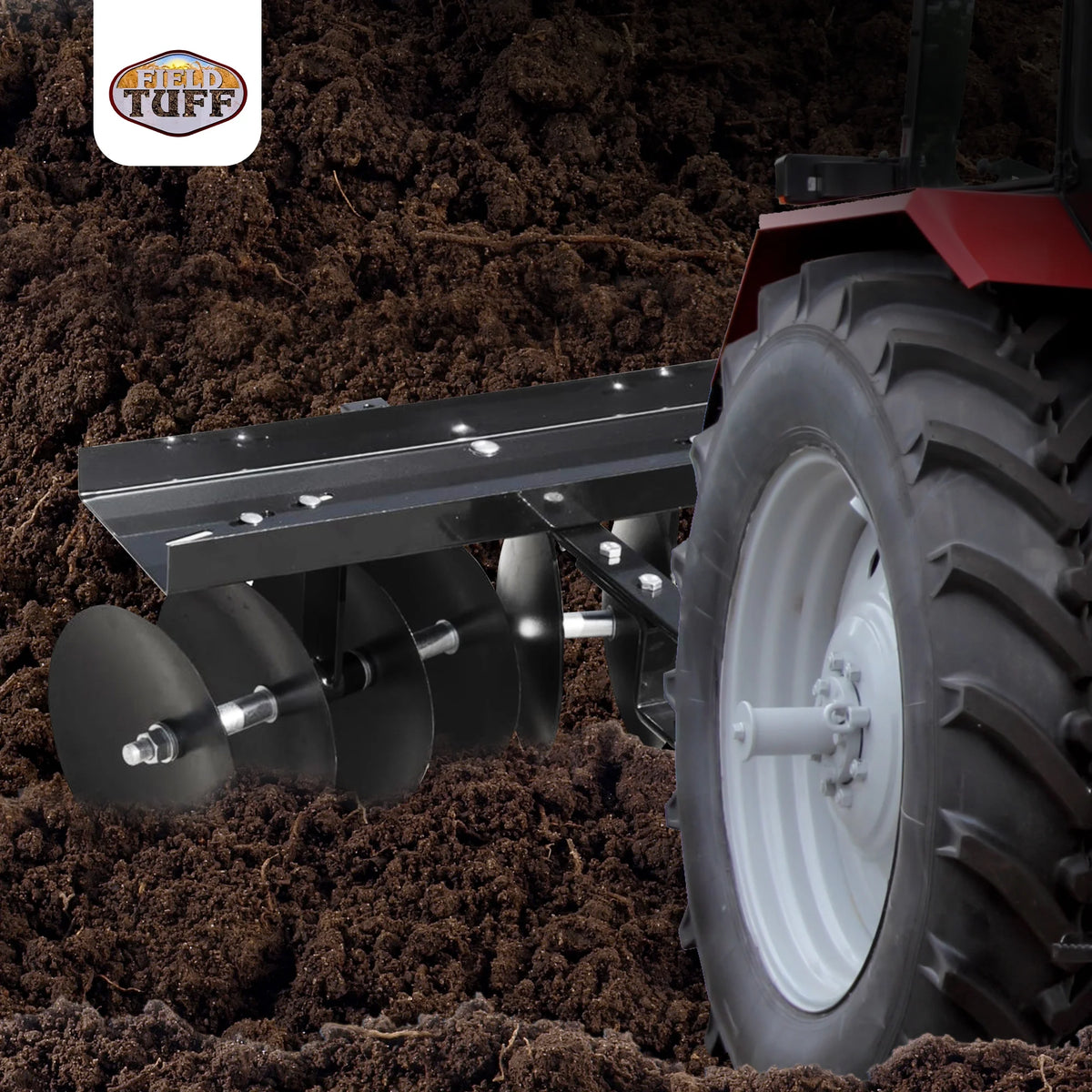 Field Tuff 39in Tow Behind Garden Soil Cultivator Sleeve Hitch Disc Harrow