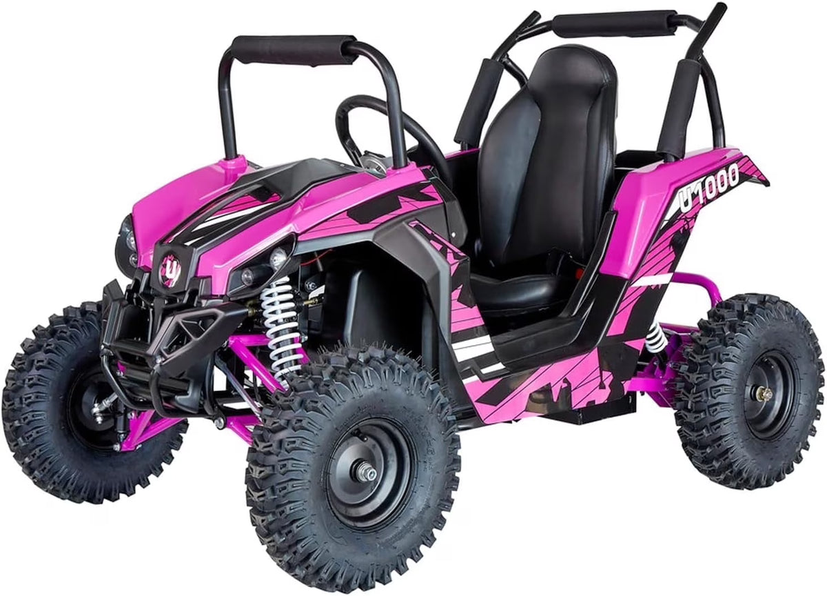 UTV Ride on Car (Large), 48V Shock Absorber Electric Vehicles with Disk Brake, Gear Switch, Steel Frame, Off-Road Tire, Flexible Seat Belt and Seat, Three-Speed Parental Limit-Lock Function