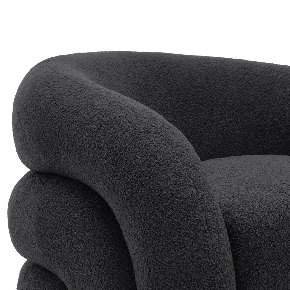 360�� Swivel Accent Chair for Living Room, Boucle Barrel Armchair Single Sofa Chair Reading Chair, Sage Green