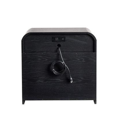 Better Homes & Gardens Juliet 3 Drawer Nightstand with USB, Light Honey