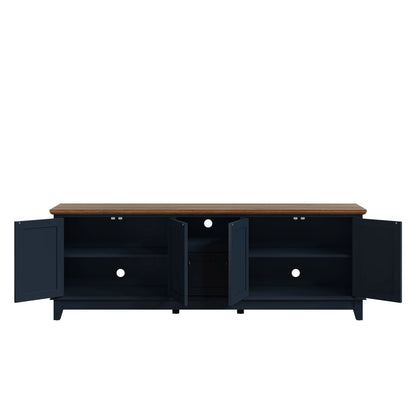 FESTIVO Rustic 72-Inch TV Stand with Adjustable Shelves, Hidden Storage - 72" in Width Light Grey