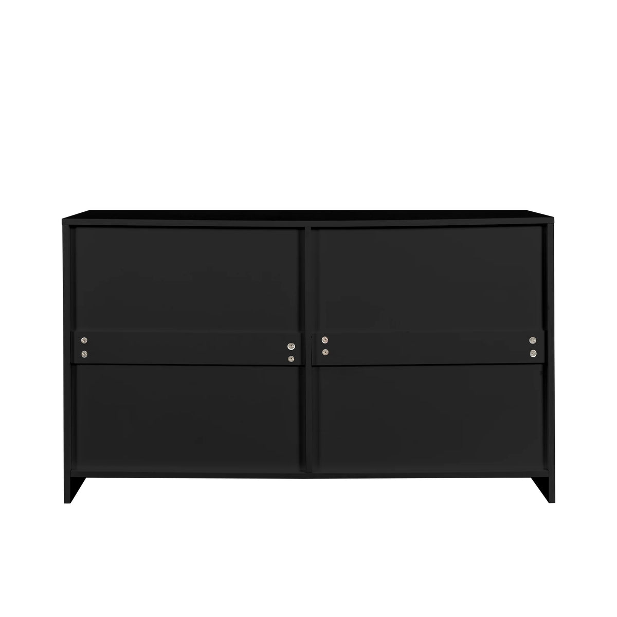 Ktaxon Bedroom Dresser with 6 Drawers, Wooden Double Dresser for Entryway, Wide Storage Cabinet for Living Room, Black