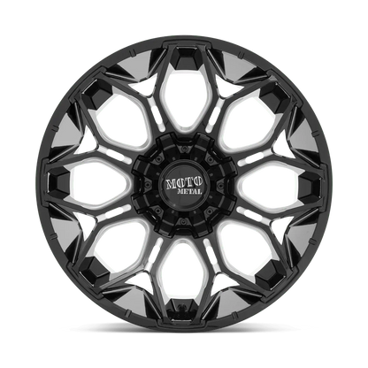 Moto Metal Mo808 Sniper 20X9 6X135/6X139.7 0Et 125.1Cb Gloss Black Milled Wheel