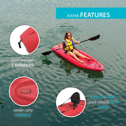 Lifetime Hydros 101 inch Sit-on-Top Kayak, Orange (90595)