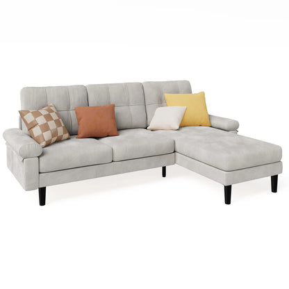 Lofka Sofa Couch with Large Storage Pockets and Soft Seats,Modern Loveseat Sofa for Apartment, Office, Bedroom,Deep Gray