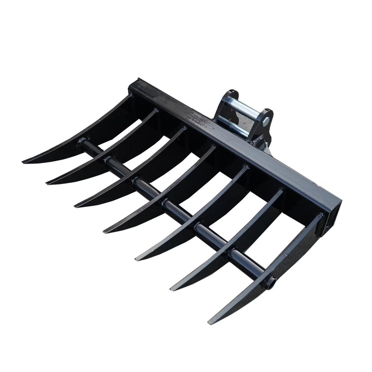 MachPro Mini Excavator Rake, 31'' Mini Excavator Attachments, 9 Tooth Wide Backhoe Digger Accessories Rake Use for Land Clearing, Debris Removing