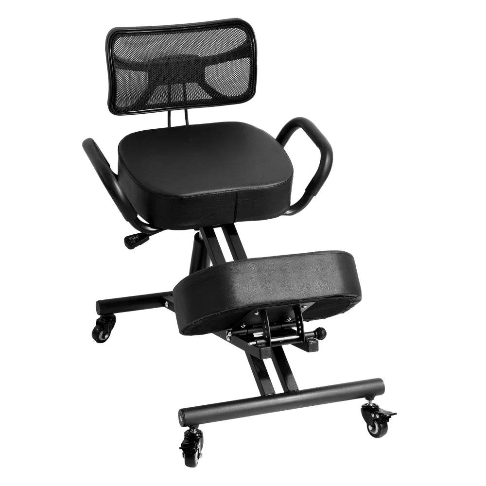 Ergonomic Kneeling Chair with Smooth Casters, Thick Comfort Padding for All-Day Comfort in Medical Offices or Therapy Clinics(A)