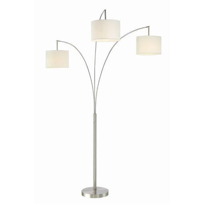 Artiva  USA Lumiere Modern LED 3-arched Brushed Steel 80-inch Floor Lamp with Dimmer - N/A