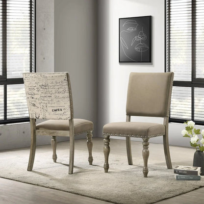 Birmingham Nailhead 6-Piece Table with Nail Head Bench Dining Set, Driftwood