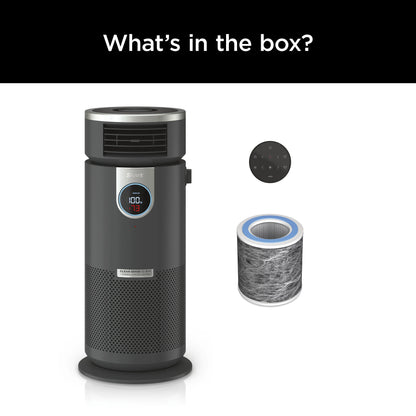 Open Box Shark - 3-in-1 Air Purifier, Heater & Fan with NanoSeal HEPA, Cleansense IQ, Odor Lock, for 500 Sq. Ft - Grey HC452