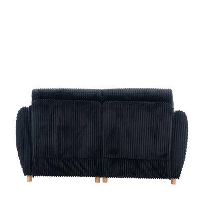84" White Corduroy Loveseat Sofa, Modern Sectional Couch for Living Room, Apartment, Bedroom & Home Office, Solid Wood Frame, Comfortable Upholstered Seat