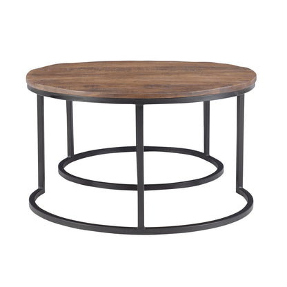 Darden Bohemian Nesting Coffee Tables, Set of 2, Black/Brown