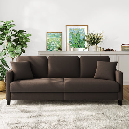 Domusensus Sofas for Living Room, 82" Loveseat Sofa, Couches for Living Room Included 2 Pillows, Teddy Fleece Love Seat Couches, Small Couch, Blue