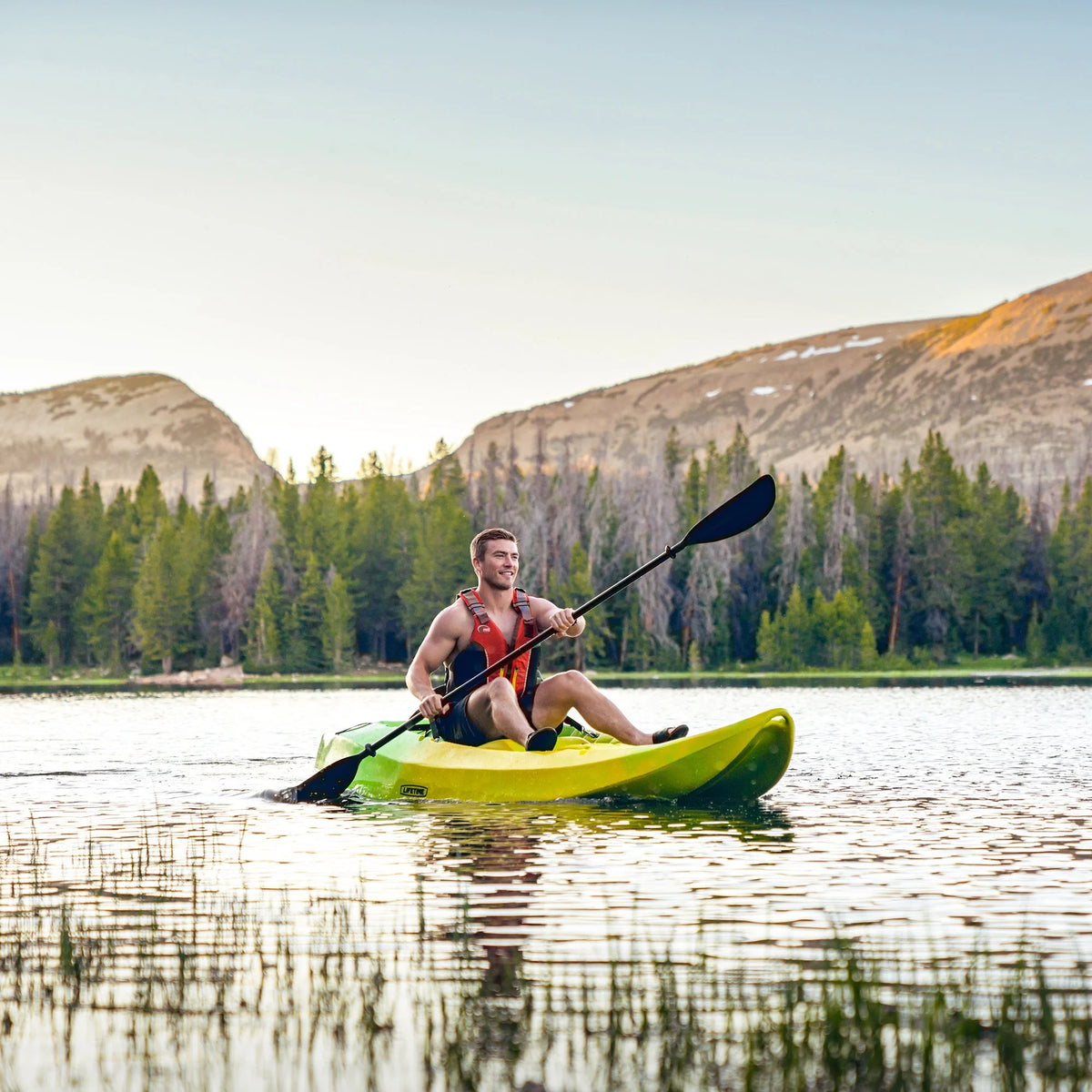 Lifetime Manta 10 ft Tandem Kayak, Yellow, Lime (91071)