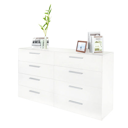 Ktaxon Bedroom Dresser with 6 Drawers, Wooden Double Dresser for Entryway, Wide Storage Cabinet for Living Room, Black