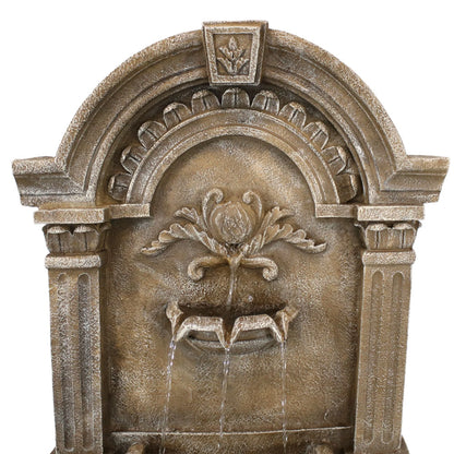 Sunnydaze Ornate Lavello Polyresin Outdoor Wall Water Fountain