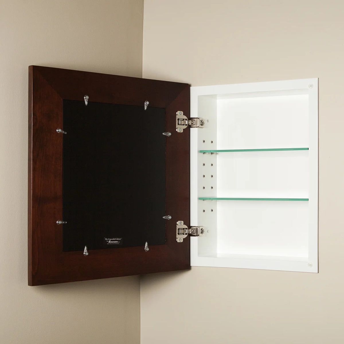 14x18 Contemporary White Mirrored Medicine Cabinet by Fox Hollow Furnishings