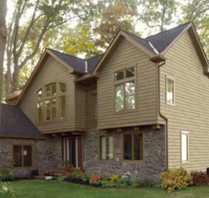CertainTeed Cedar Impressions Double 7 Inch Straight Edge Perfection Shingles Siding (1/2 Square)