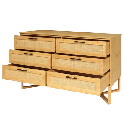 VEIKOUS Oversized 5-Drawer Dresser Chest, Large Storage Dresser for Bedroom Storage, Oak