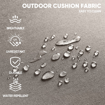 Bellefurn Luxury Outdoor Patio Furniture Set,Swivel Rocker Patio Chairs with 6-inch Thick Cushion,Patio Sofa and Glass Coffee Table,Outdoor Conversation Set for Porch, Deck, Yard