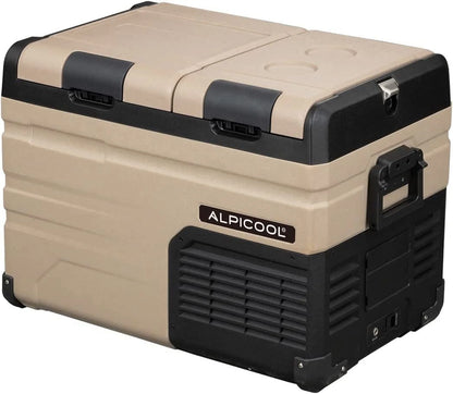 Alpicool TA35 Portable Refrigerator 37 Quart(35 Liter) Dual Temperature Control Fridge Mini Freezer for Travel,Camping,Fishing, Outdoor -12/24V DC