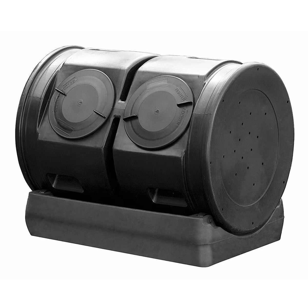 Good Ideas Compost Wizard Outdoor Dual Tumbler Compost Container, Black