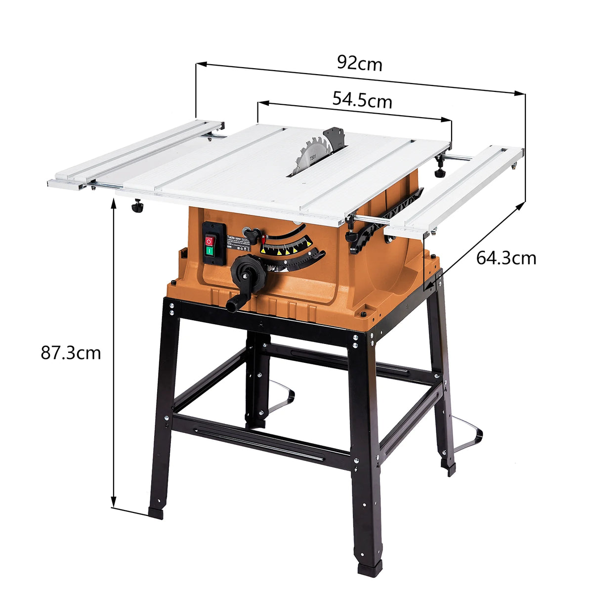 Wpond 1800W, 15A 10in Portable Table Power Saw, 5000 RPM