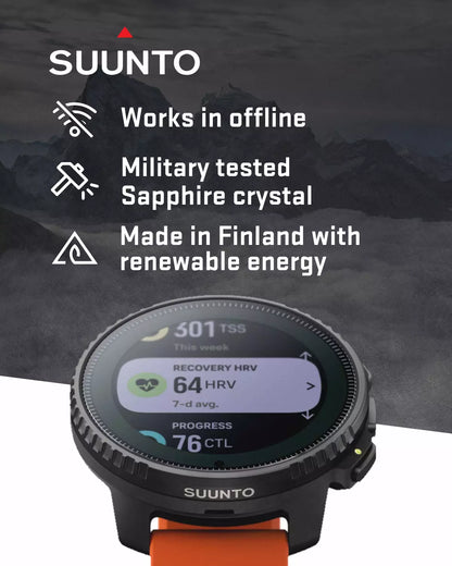 Suunto Vertical Watch, All Black, One Size