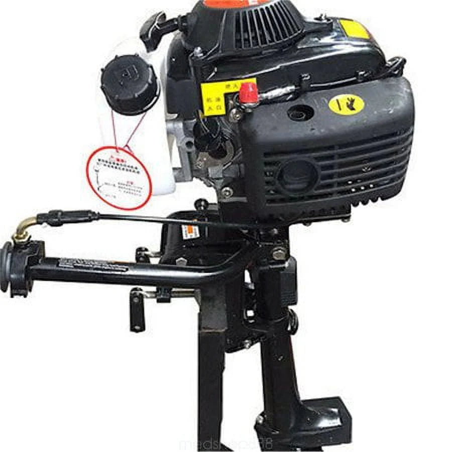 4 Stroke 4HP Outboard Motor Boat Engine, 52CC Heavy Duty Fishing Outboard Motor Boat Engine CDI Air Cooling, 400mm Short Shaft(4 Stroke 4HP,15.7inch Short Shaft)