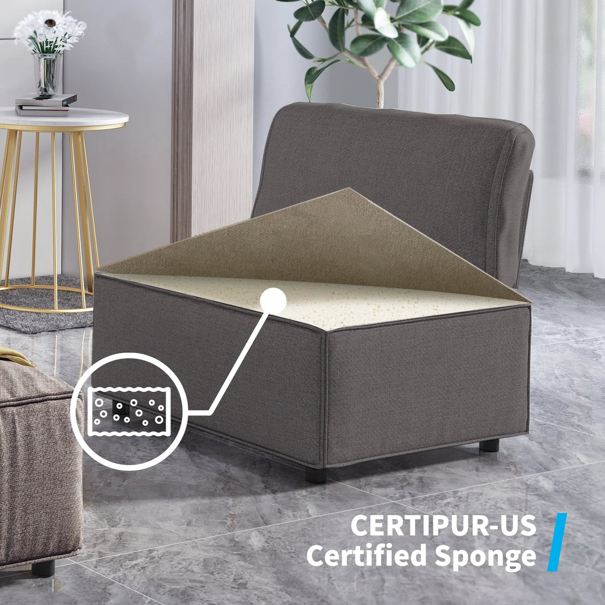 Mjkone Sectional Couch/Futon Sofa Bed, Variable Modular Oversized Couch, U/L Shaped Couch and Queen Sleeper Sofa, Convertible Sofa Set for Living Room, Furniture for Living Room