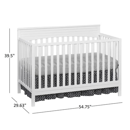 Oxford Baby Harper 4-in-1 Convertible Crib, Dove Gray, GREENGUARD Gold Certified, Wooden Crib