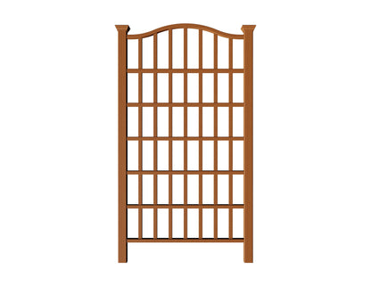 Vita 54" L x 96" H Concord Embossed Vinyl Trellis, Brown, VA84090