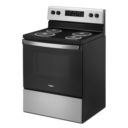 Whirlpool 30 in 4.8 Cu. ft Freestanding Coil Electric Ranger in Stainless Steel